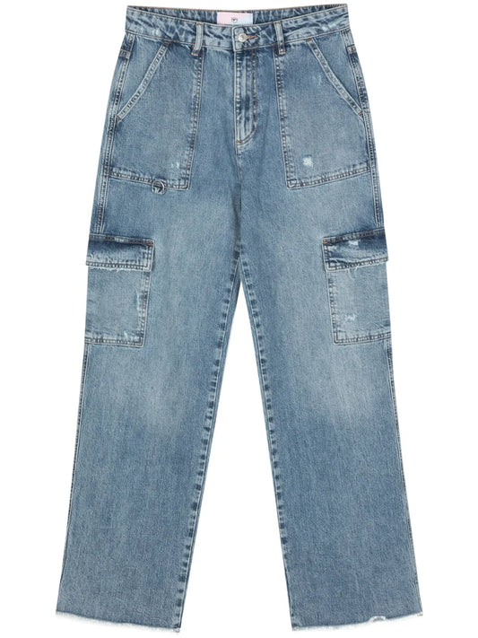Logo-Embroidered Straight Jeans