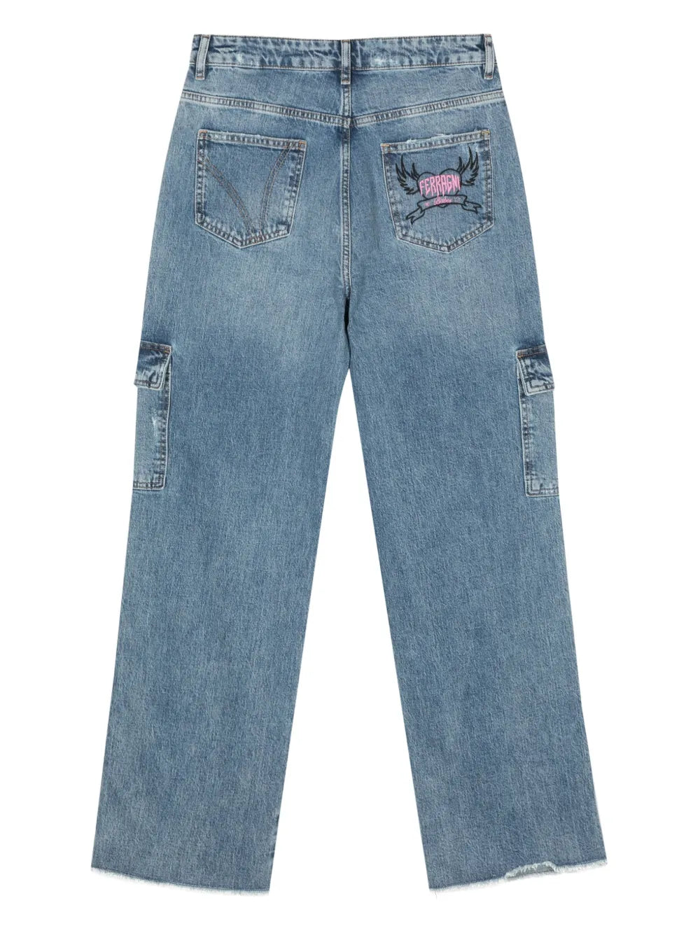 Logo-Embroidered Straight Jeans