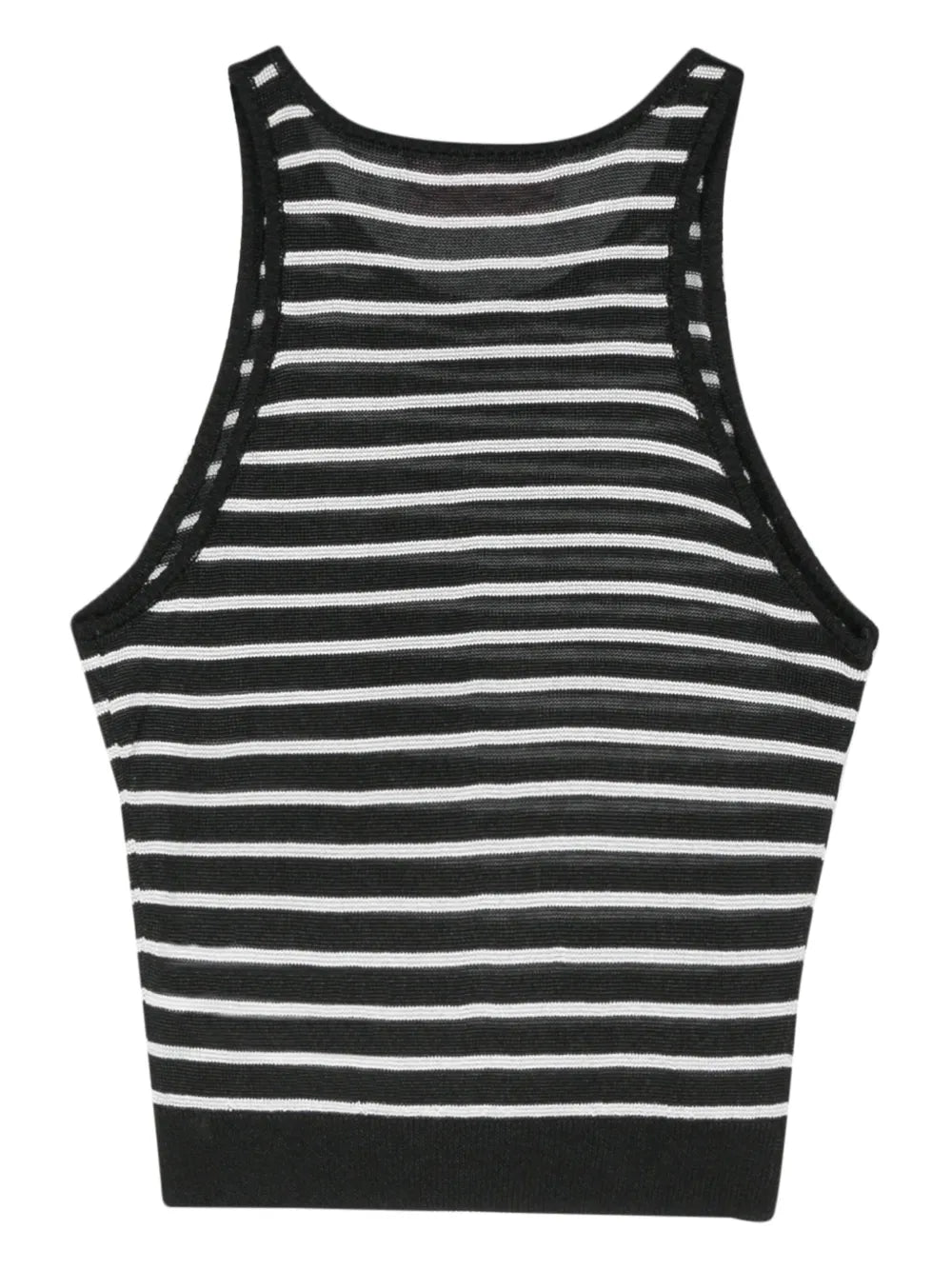 Eyelike-Patch Striped Sleeveless Top