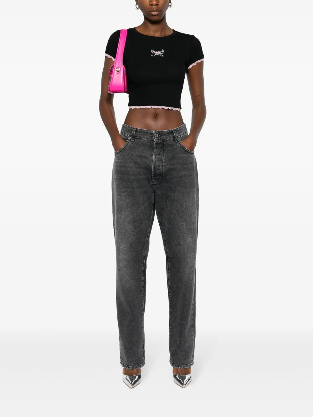 Punk Logo-Print Ribbed Top
