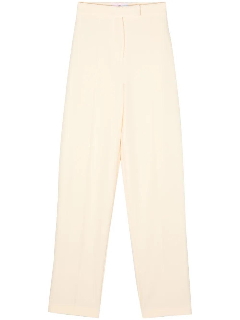 Crepe Pressed-Crease Tapered Trousers