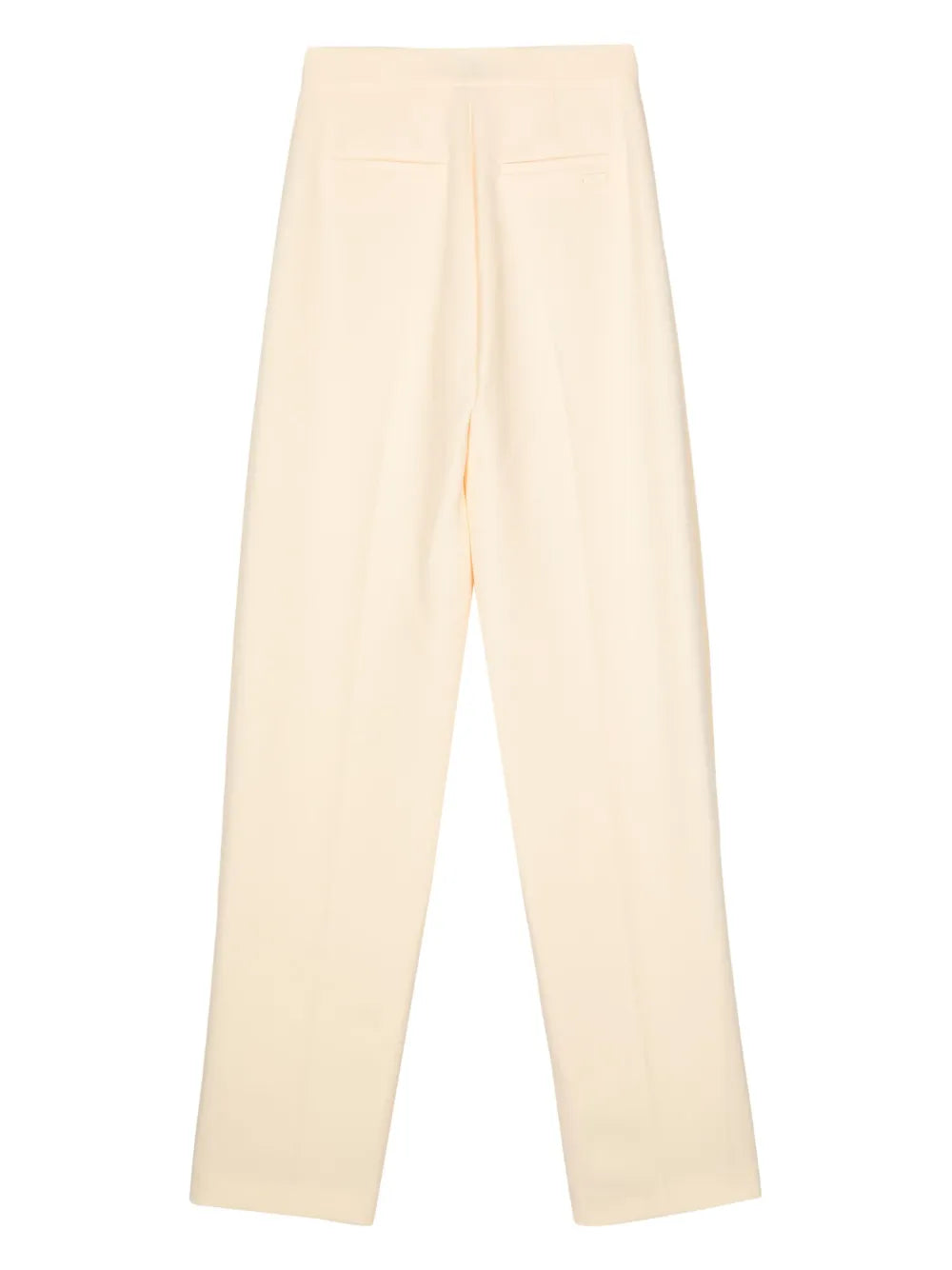 Crepe Pressed-Crease Tapered Trousers