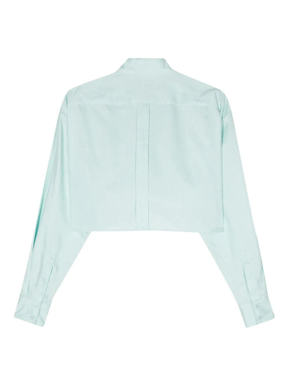Eyelike-Embroidered Metallic Cropped Shirt