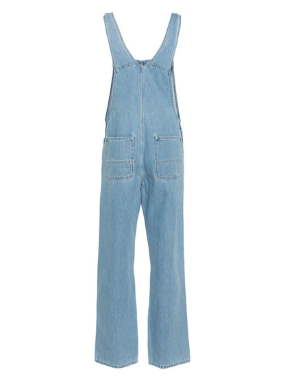 Straight-Leg Denim Dungarees