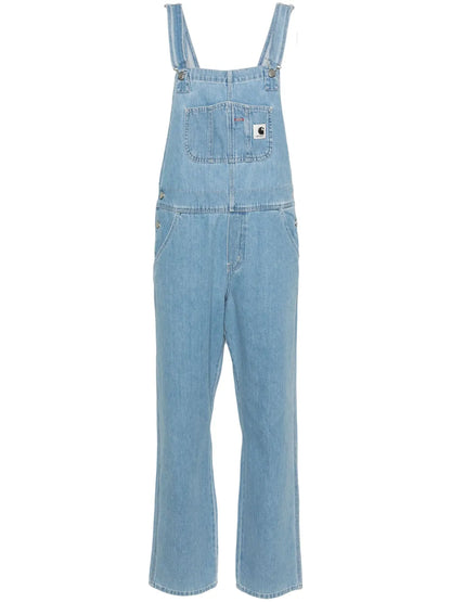 Straight-Leg Denim Dungarees