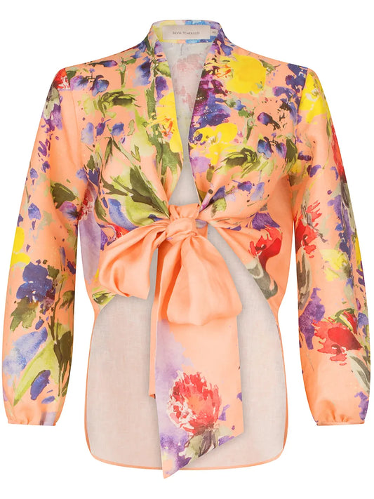 Floral Linen Blouse