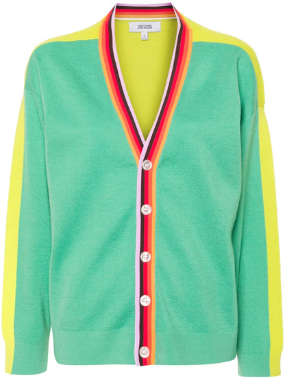 Colour-Block Knitted Cardigan