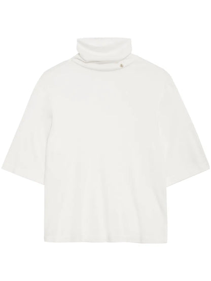 Corbin Modal-Cashmere Roll-Neck Top