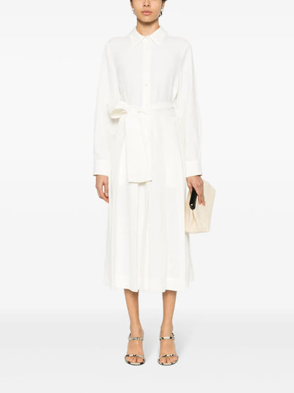 Belted Midi Shirt Dress