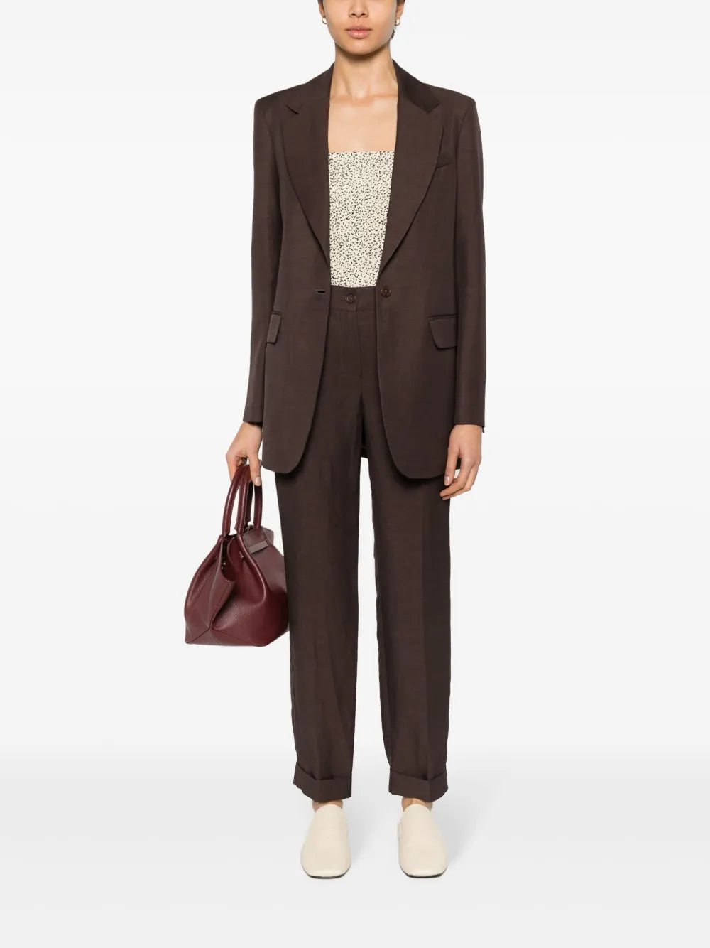 High-Waist Tapered Trousers