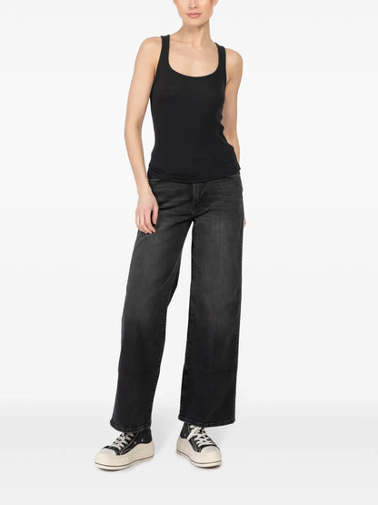 Scoop Neck Ribbed Knit Tank Top