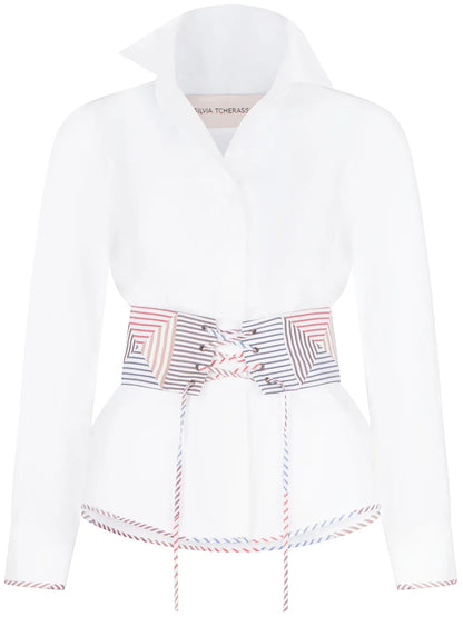 Berenice Belted Cotton Shirt