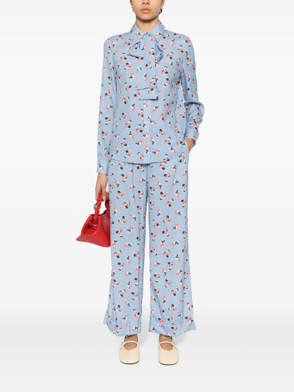 High-Waist Straight-Leg Trousers