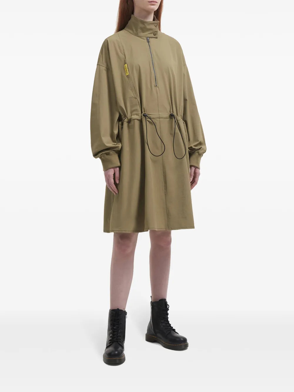 Half-Zip Drawstring Dress