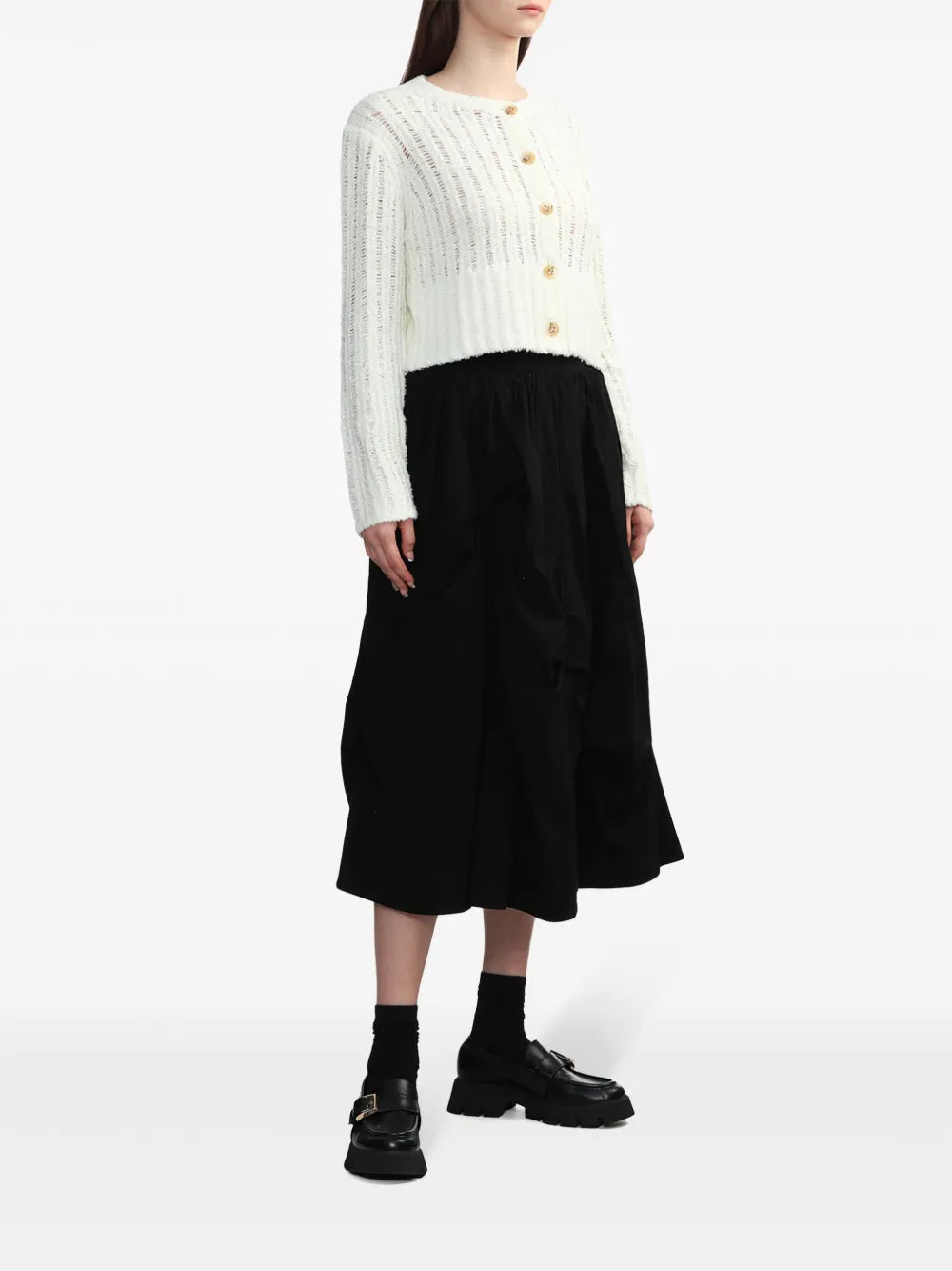 Pointelle-Knit Cardigan
