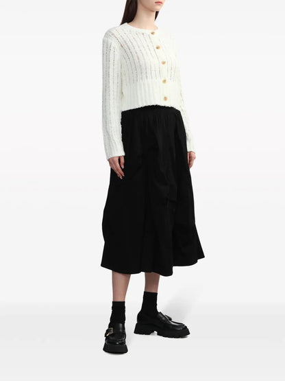 Pointelle-Knit Cardigan