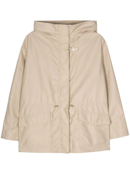 Hook-Detail Poplin Parka