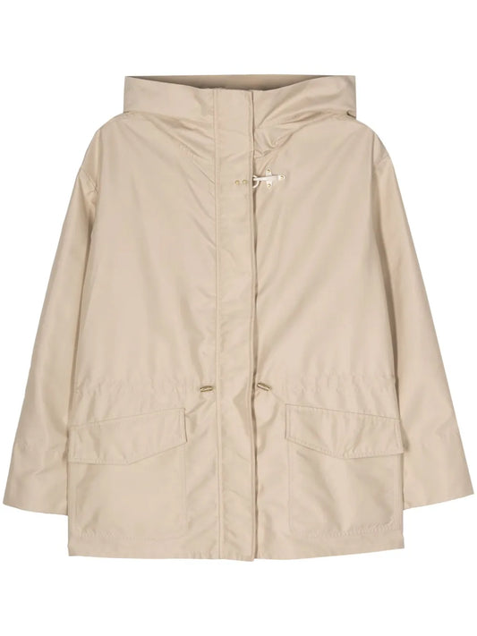 Hook-Detail Poplin Parka