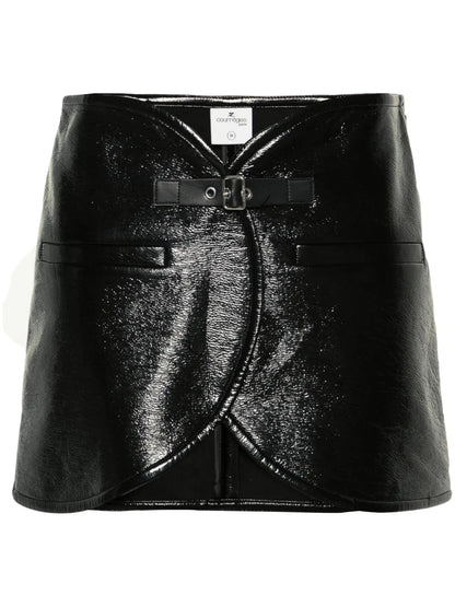 Ellipse Vinyl Mini Skirt