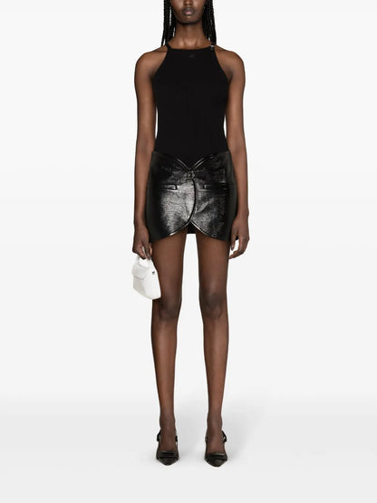 Ellipse Vinyl Mini Skirt