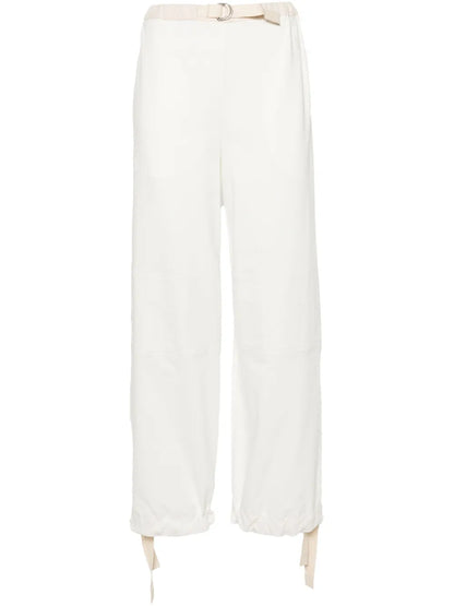 Belted Cotton Trousers