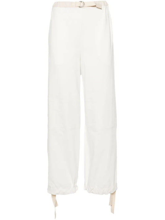 Belted Cotton Trousers