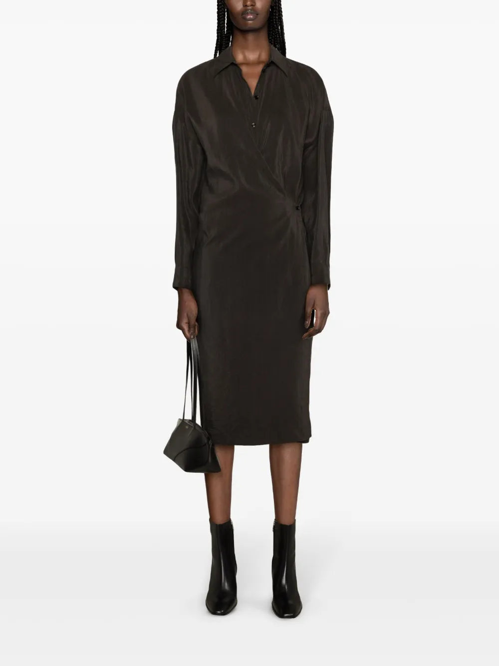 Asymmetric Midi Shirtdress