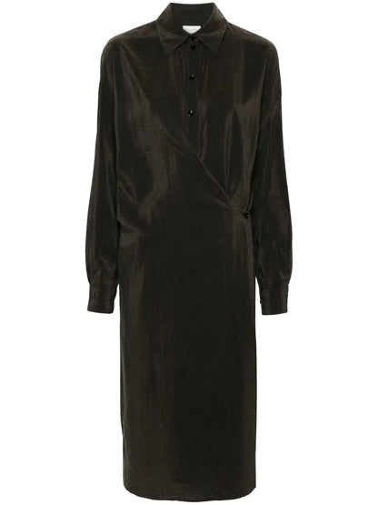 Asymmetric Midi Shirtdress