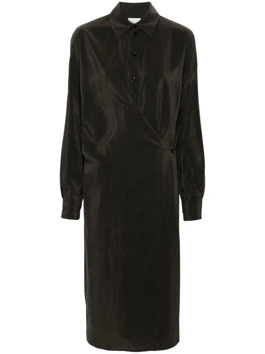 Asymmetric Midi Shirtdress