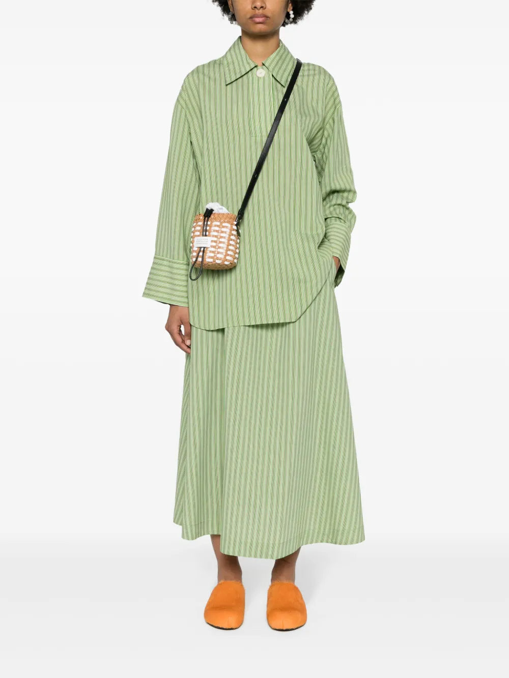 Marla Striped Midi Skirt