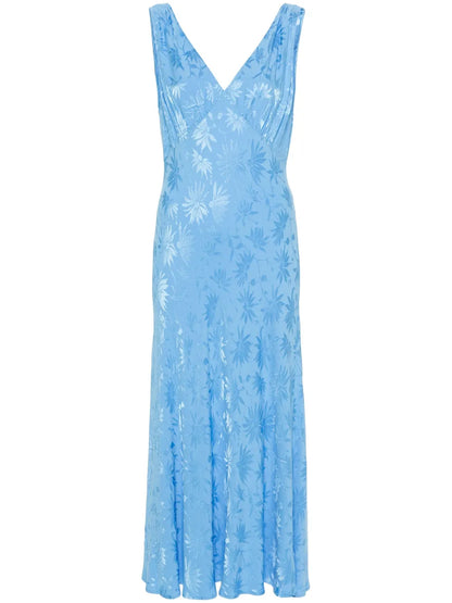 Sandrine Floral-Jacquard Maxi Dress