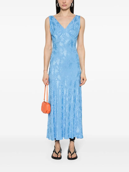 Sandrine Floral-Jacquard Maxi Dress