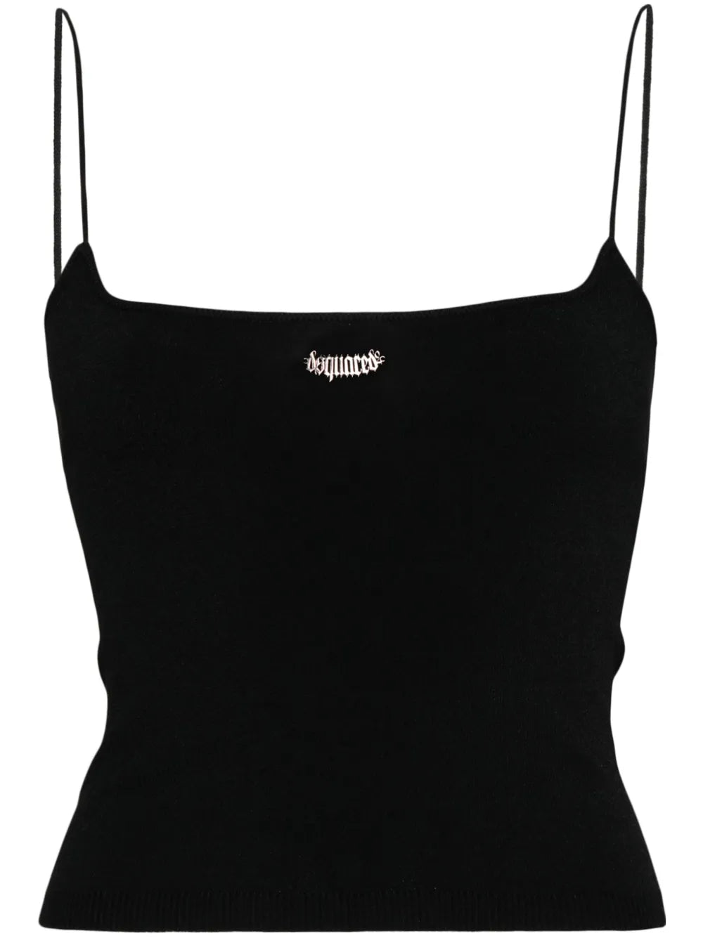 Logo-Plaque Knitted Crop Top