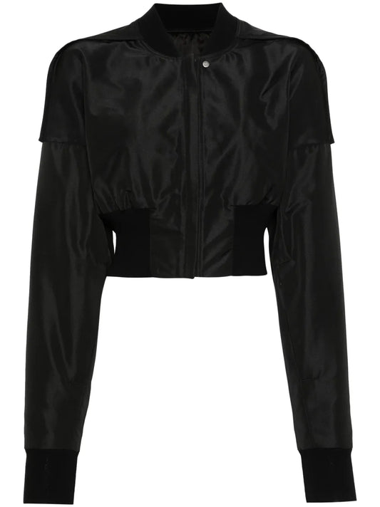 Collage Cropped Bomber Jacket