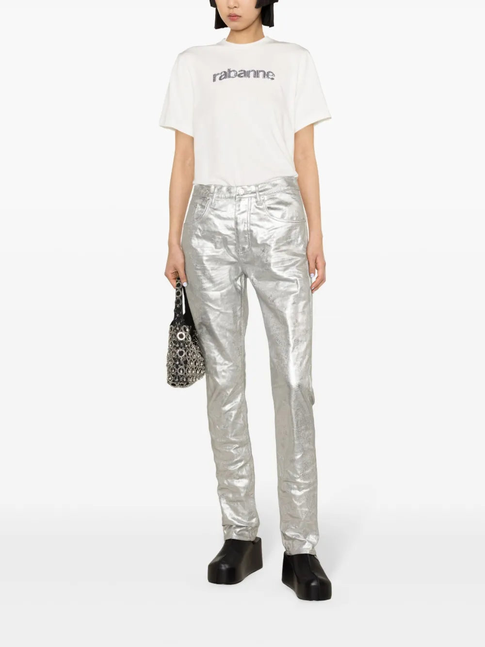 Sequined-Logo Cotton T-Shirt