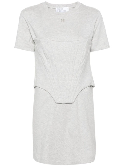 Corset-Detail Cotton Dress