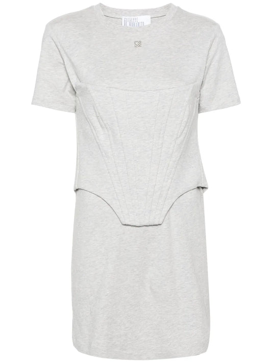 Corset-Detail Cotton Dress