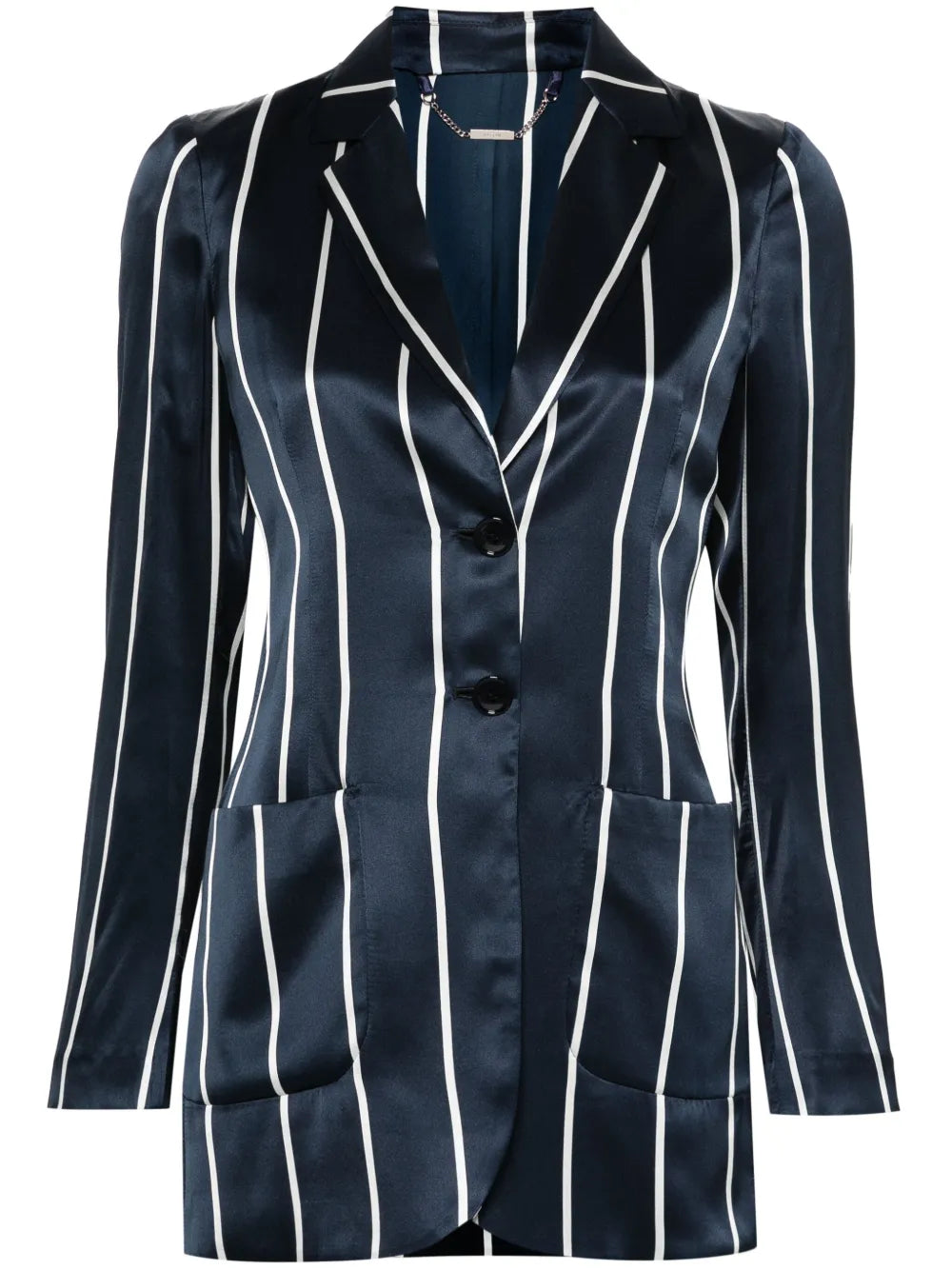 Striped Silk Blazer