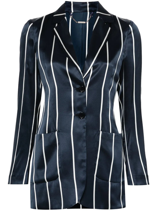 Striped Silk Blazer