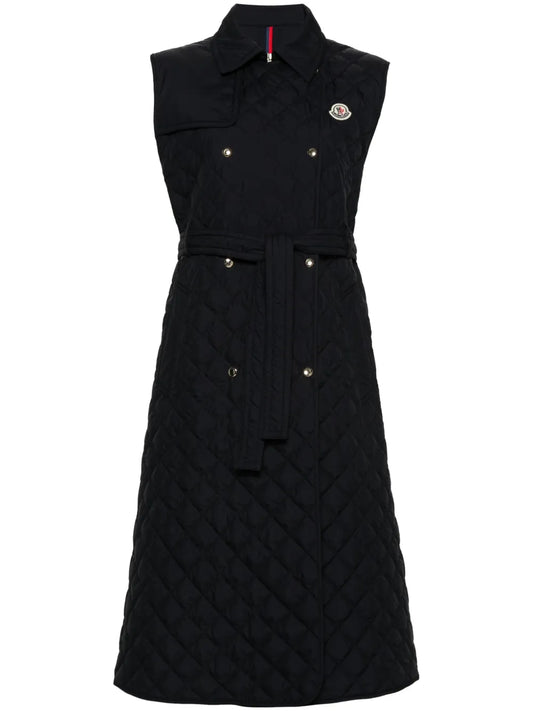 Padded Quilted Trench Coat