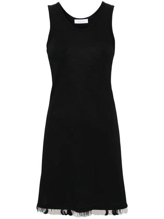 Paillete-Detail Sleeveless Minidress