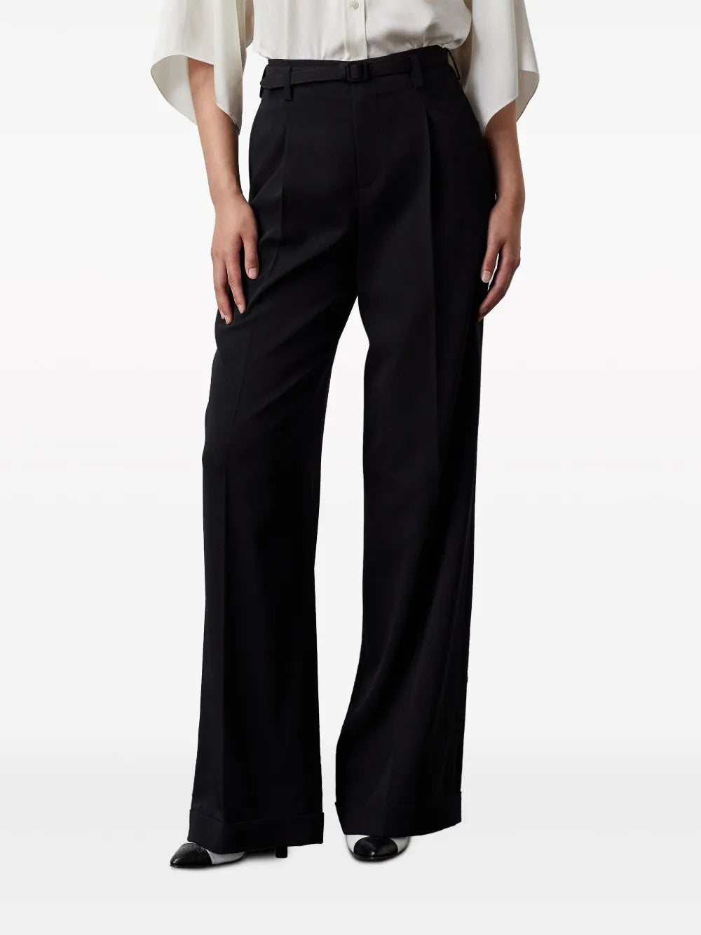 Modern Pleat-Detail Tailored Trousers