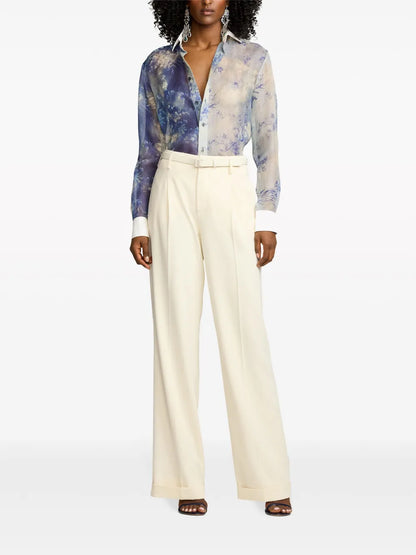 Nancie Floral-Print Silk Shirt