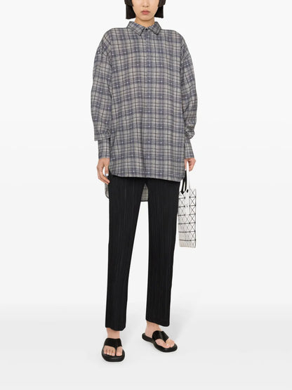 Straight-Leg Pleated Trousers