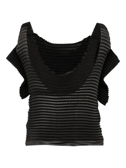 Plissé Layered Blouse