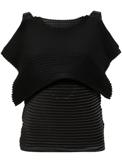 Plissé Layered Blouse