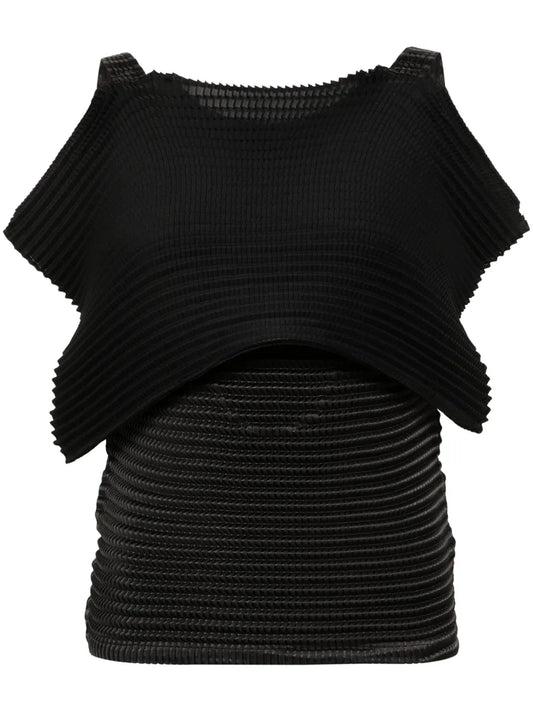 Plissé Layered Blouse