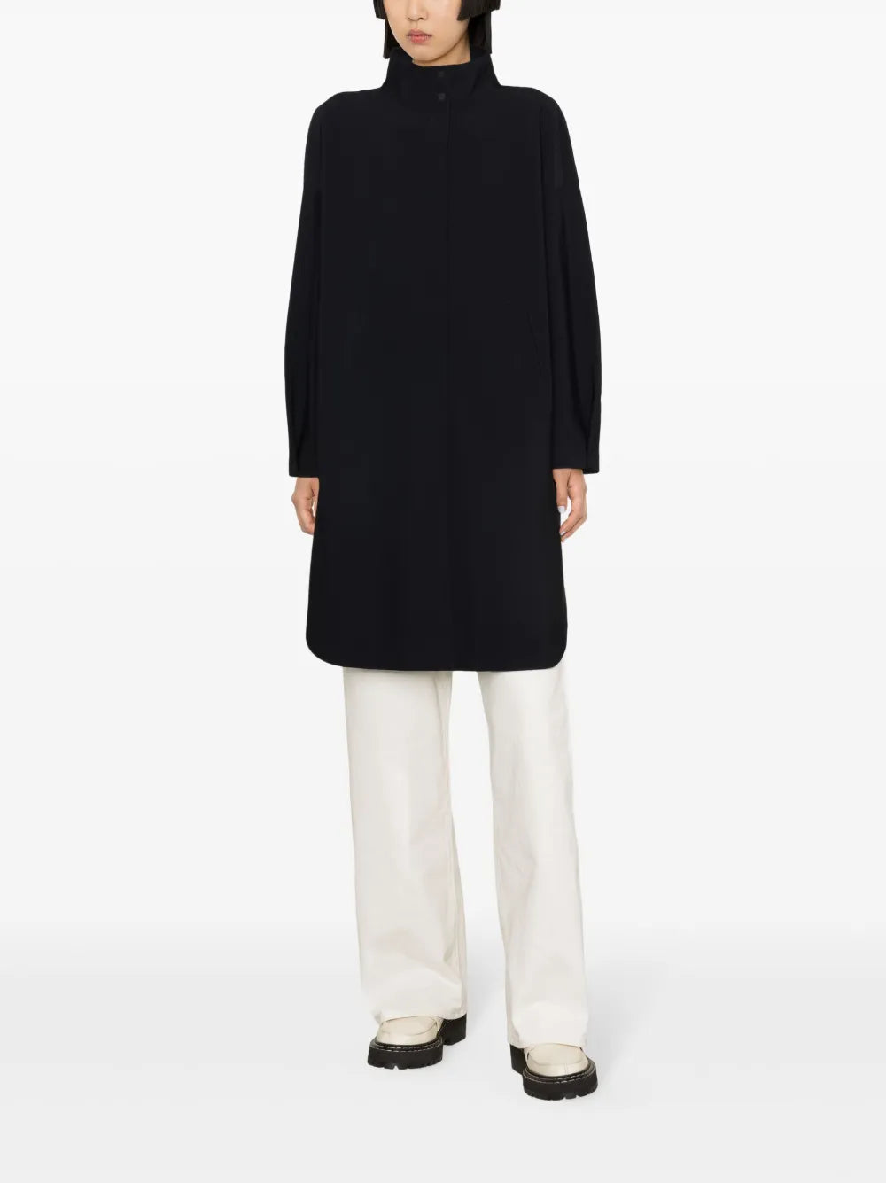 Single-Breasted Midi Coat