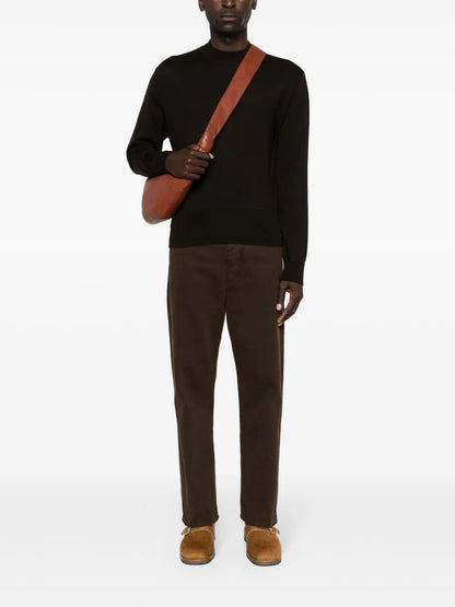 Mock-Neck Drop-Shoulder Jumper