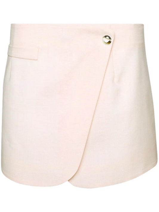 Tailored Wrap Miniskirt